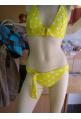 maillot de bains ETAM jaune/pois blanc