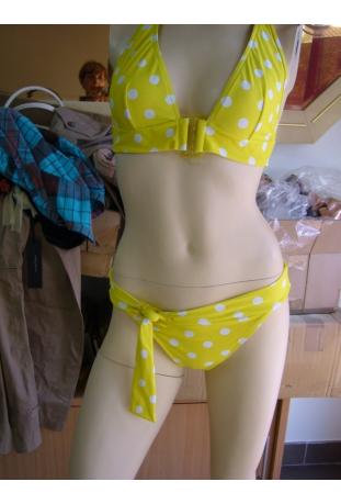 maillot de bains ETAM jaune/pois blanc