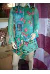 SAVE THE QUEEN : chemise STQ queue de pie turquoise