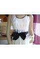 robe cocktail 100% soie blanc/argent 07/08