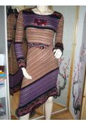 robe d'hiver violette assymétrique