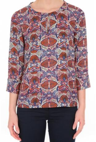 LPB : blouse voile imprimé ref S166001 - collection printemps/été 2016