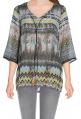 LPB : blouse voile imprimé ref S165702 - collection printemps/été 2016