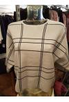 ORFEO - PARIS : pull à carreau modèle FACE ref SWT858 - collection printemps/été 2017