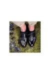 VANESSA WU HIVER 2017-2018 : Derbies noires imprimé arty Ref RL1640NR - collection automne/hiver 2017-2018
