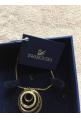 SWAROVSKI : collier pendentif "médaillon" plaqué or, neuf avec références dans sa boîte
