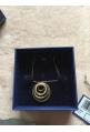 SWAROVSKI : collier pendentif "médaillon" plaqué or, neuf avec références dans sa boîte