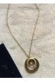 SWAROVSKI : collier pendentif "médaillon" plaqué or, neuf avec références dans sa boîte