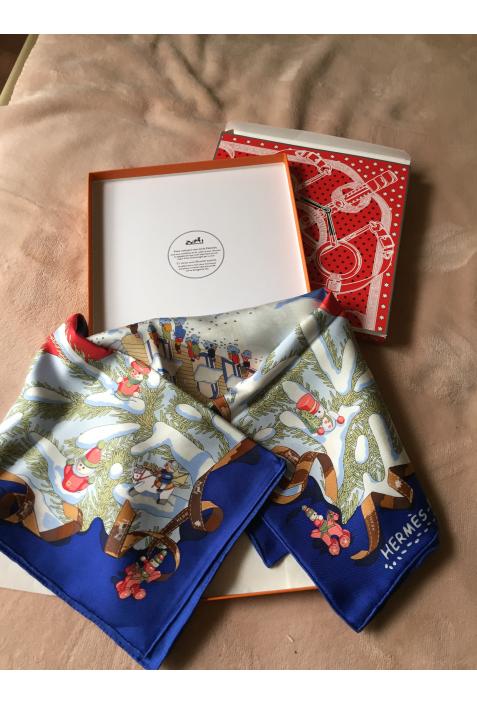 Foulard Hermès intitulé « NOEL AU 24 FAUBOURG» - nouveauté boutique