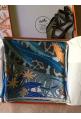 Foulard Hermès intitulé "JAGUAR QUETZAL" dans sa boîte par Alice Shirley - rare !