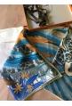 Foulard Hermès intitulé "JAGUAR QUETZAL" dans sa boîte par Alice Shirley - rare !