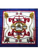 Très rare foulard Hermès intitulé "Teuf-Teuf" édition spéciale pour le musée automobile Schlumpf - édition limitée