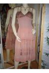 Save the queen : robe soie poudre et taupe