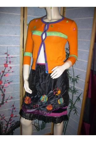 cardigan orange modèle "dentelle" - collection 2008